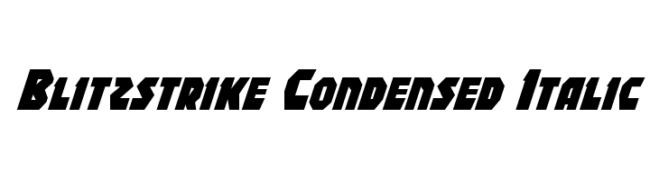 Blitzstrike Condensed Italic  Fuentes Gratis Descargar