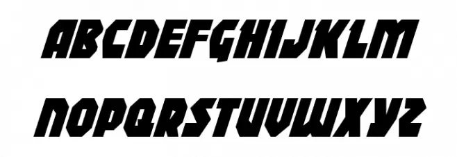 Blitzstrike Condensed Italic 字体 大写