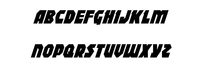 Blitzstrike Condensed Italic Font LOWERCASE