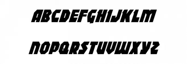 Blitzstrike Condensed Italic フォント 小文字