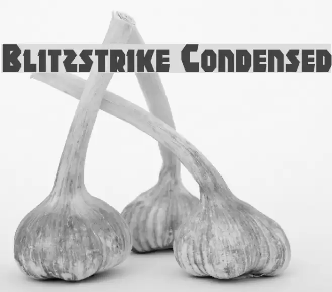 Blitzstrike Condensed Font examples