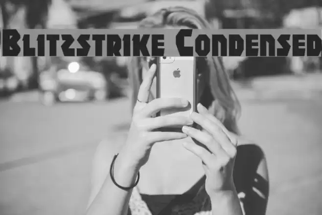 Blitzstrike Condensed Font examples