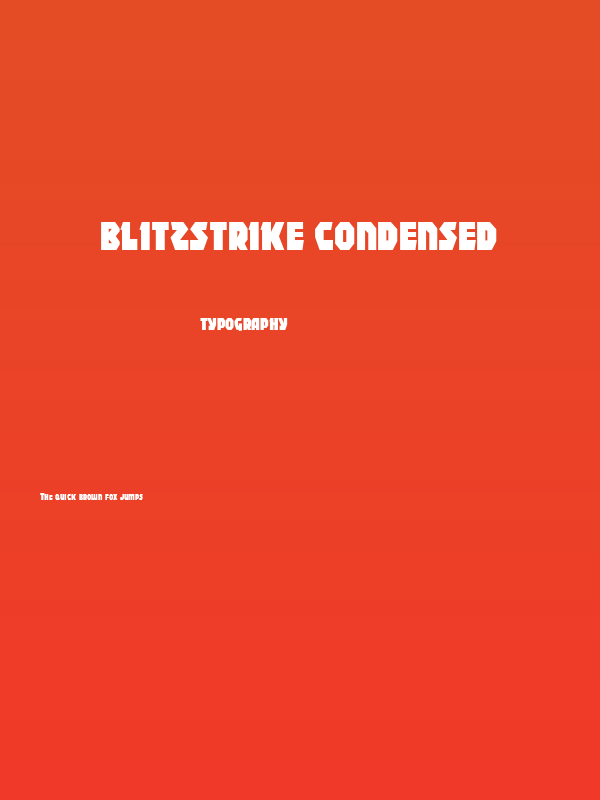 Blitzstrike Condensed Poster