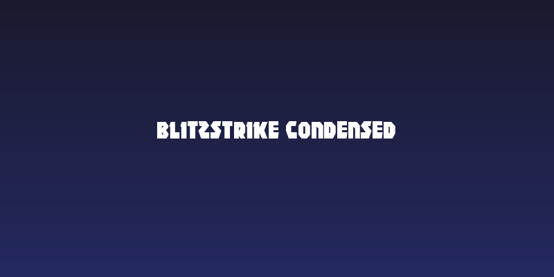 Blitzstrike Condensed Social Header