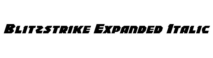Blitzstrike Expanded Italic Font