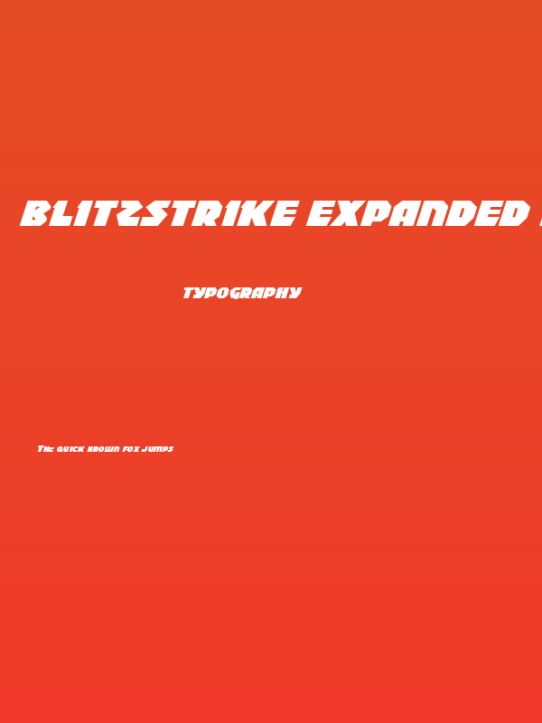 Blitzstrike Expanded Italic Poster