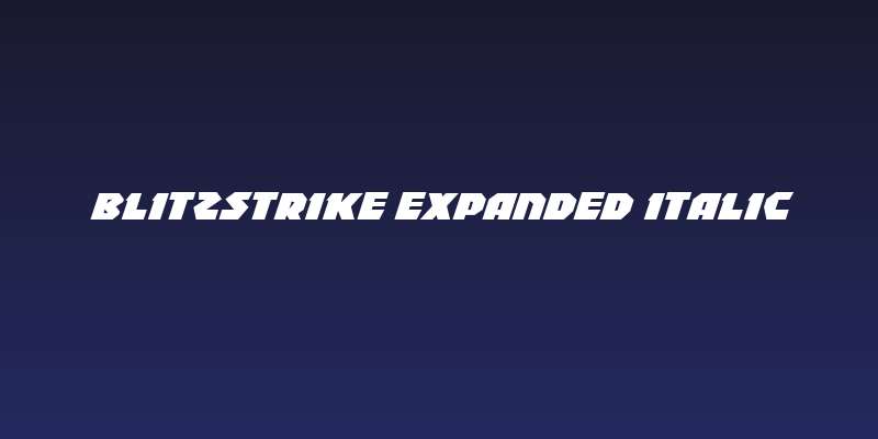 Blitzstrike Expanded Italic Social Header