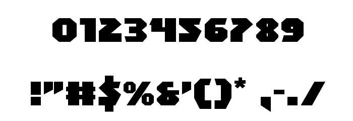 Blitzstrike Expanded Font OTHER CHARS