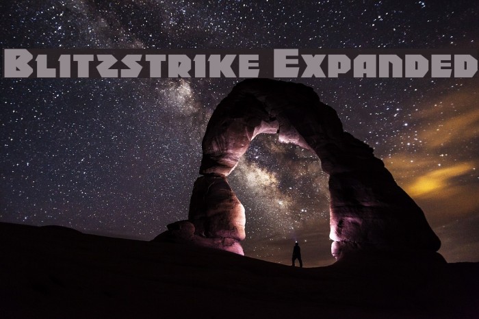 Blitzstrike Expanded Font examples