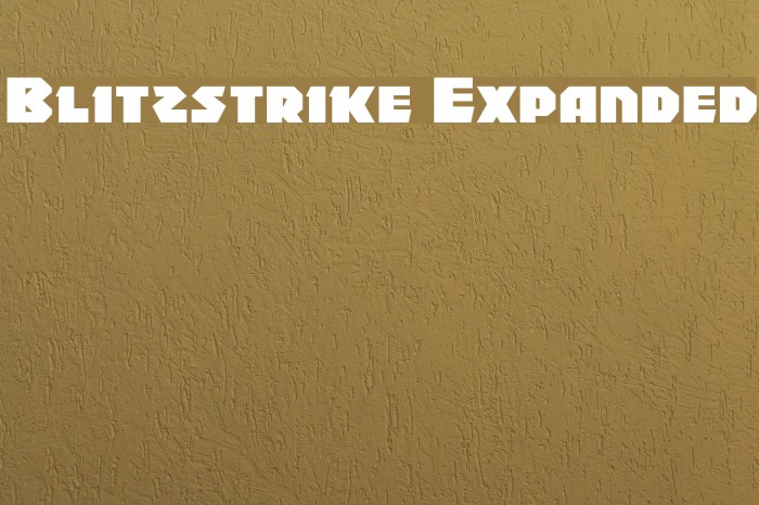 Blitzstrike Expanded Font examples