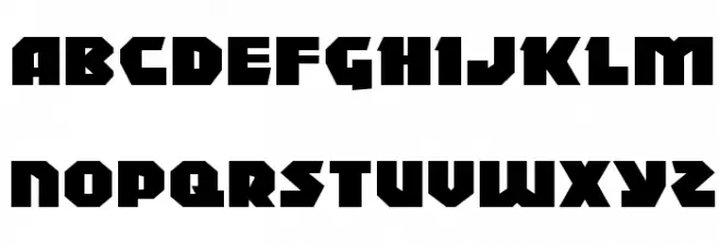 Blitzstrike Expanded Font Litere mici