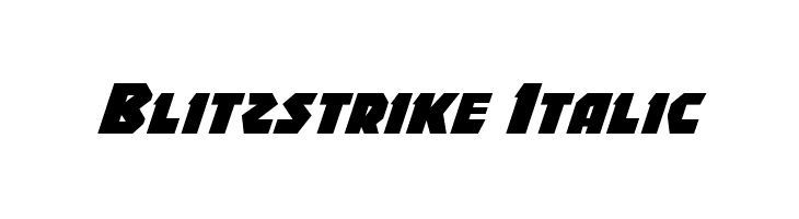 Blitzstrike Italic Font