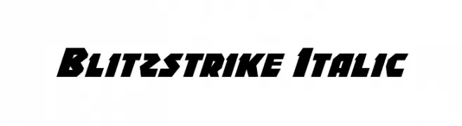 Blitzstrike Italic  Fuentes Gratis Descargar