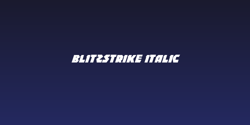 Blitzstrike Italic Social Header