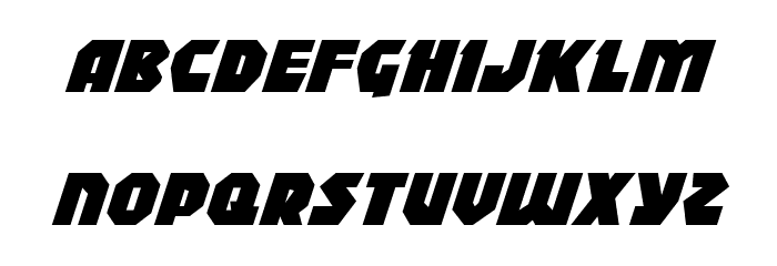 Blitzstrike Italic Font LOWERCASE