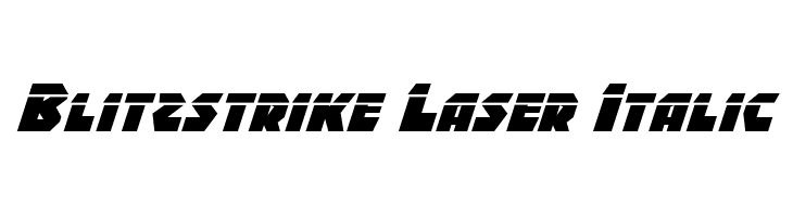 Blitzstrike Laser Italic  Frei Schriftart Herunterladen