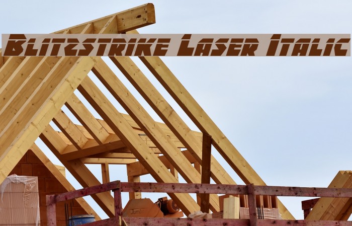 Blitzstrike Laser Italic Font examples