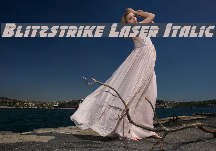 Blitzstrike Laser Italic Font examples
