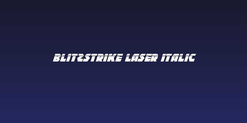 Blitzstrike Laser Italic Social Header