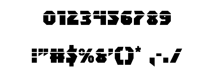Blitzstrike Laser Regular Font OTHER CHARS
