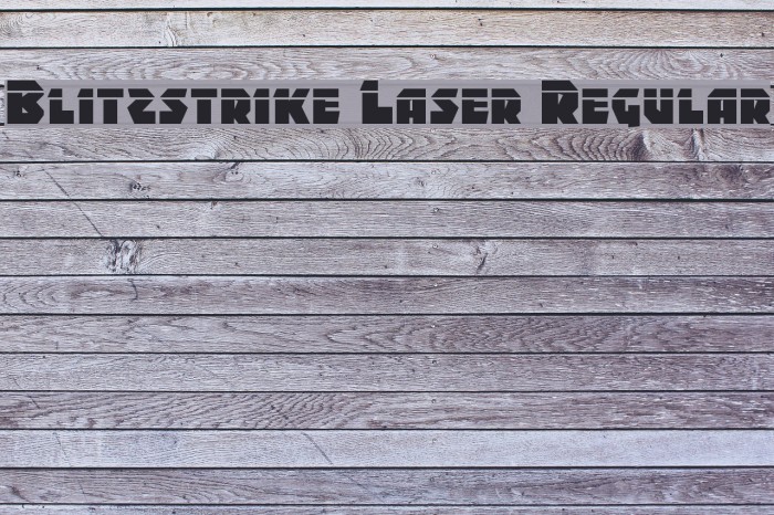 Blitzstrike Laser Regular Font examples