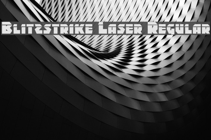 Blitzstrike Laser Regular Font examples