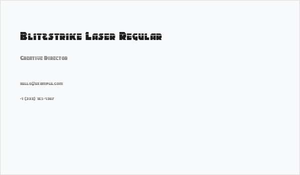 Blitzstrike Laser Regular Business Card