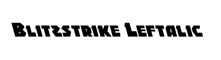 Blitzstrike Leftalic  免费字体下载