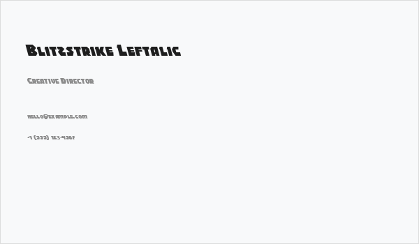 Blitzstrike Leftalic Business Card