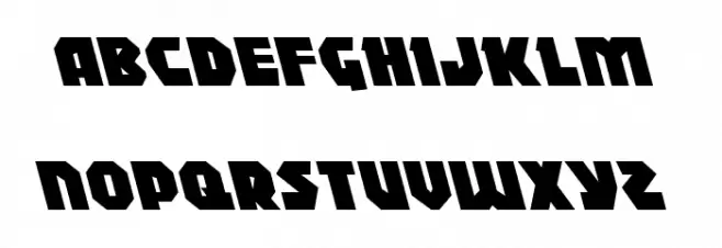 Blitzstrike Leftalic Caratteri MINUSCOLO