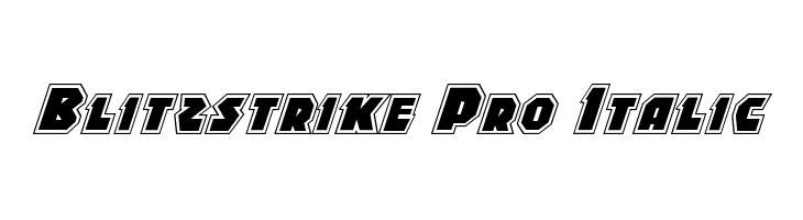 Blitzstrike Pro Italic  免费字体下载