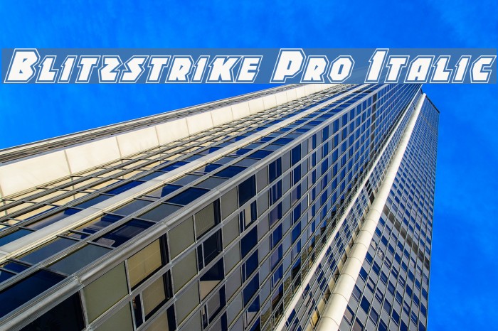 Blitzstrike Pro Italic Example 3