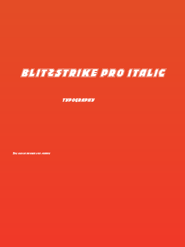 Blitzstrike Pro Italic Poster