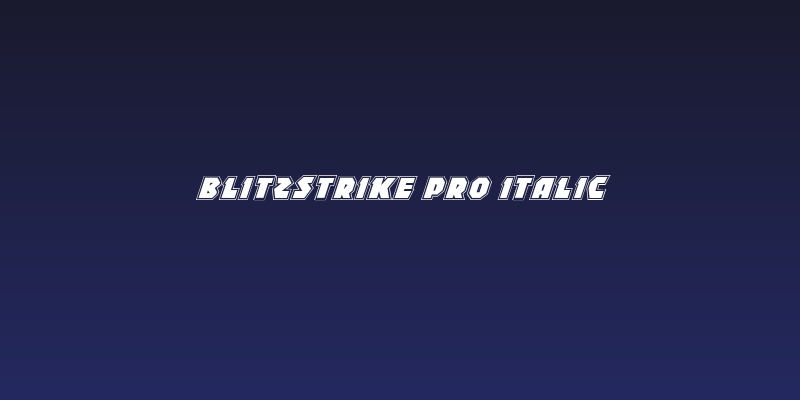 Blitzstrike Pro Italic Social Header