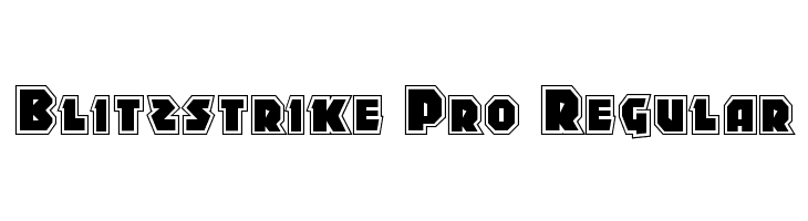 Blitzstrike Pro Regular  Скачать бесплатные шрифты