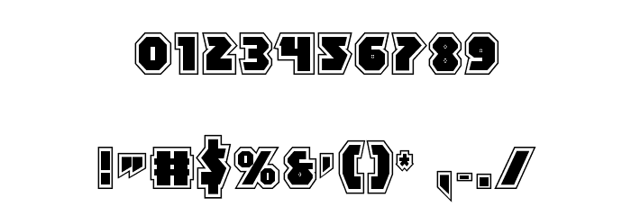 Blitzstrike Pro Regular Font OTHER CHARS