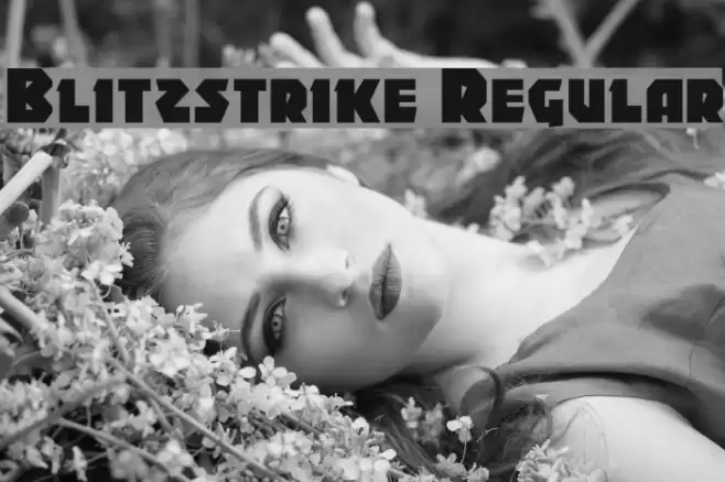Blitzstrike Regular Font examples