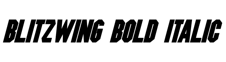 Blitzwing Bold Italic Font