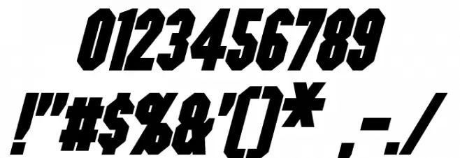 Blitzwing Bold Italic Font OTHER CHARS