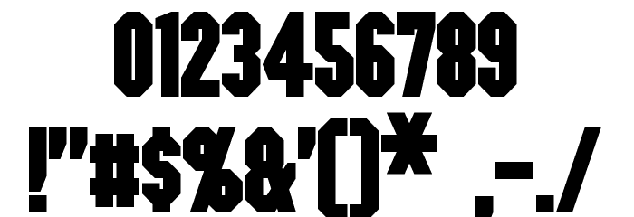 Blitzwing Bold Font OTHER CHARS