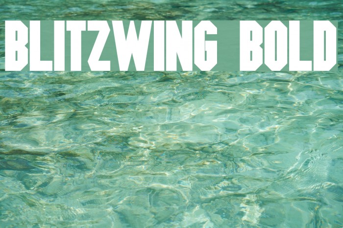 Blitzwing Bold Font examples