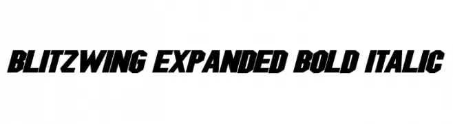 Blitzwing Expanded Bold Italic  Fuentes Gratis Descargar