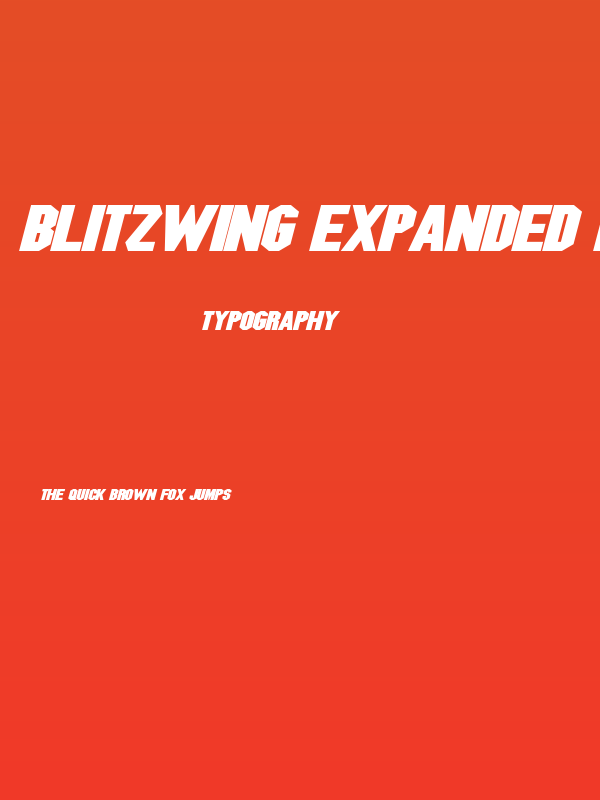 Blitzwing Expanded Bold Italic Poster