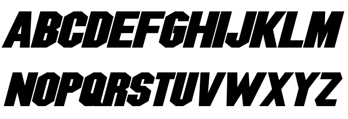 Blitzwing Expanded Bold Italic Font LOWERCASE