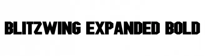 Blitzwing Expanded Bold  Fuentes Gratis Descargar