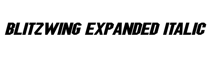 Blitzwing Expanded Italic  フリーフォントのダウンロード