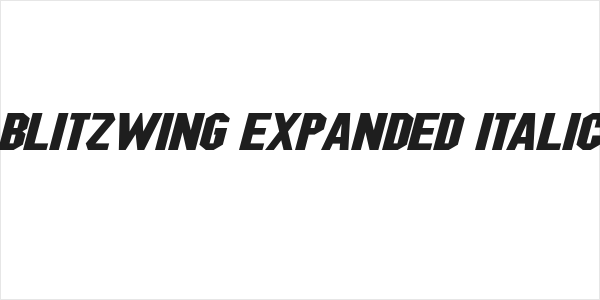 Blitzwing Expanded Italic Logo