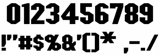 Blitzwing Expanded Font OTHER CHARS