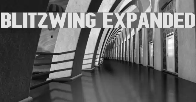 Blitzwing Expanded Font examples