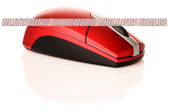 Blitzwing Extended Hollow Italic Example 1
